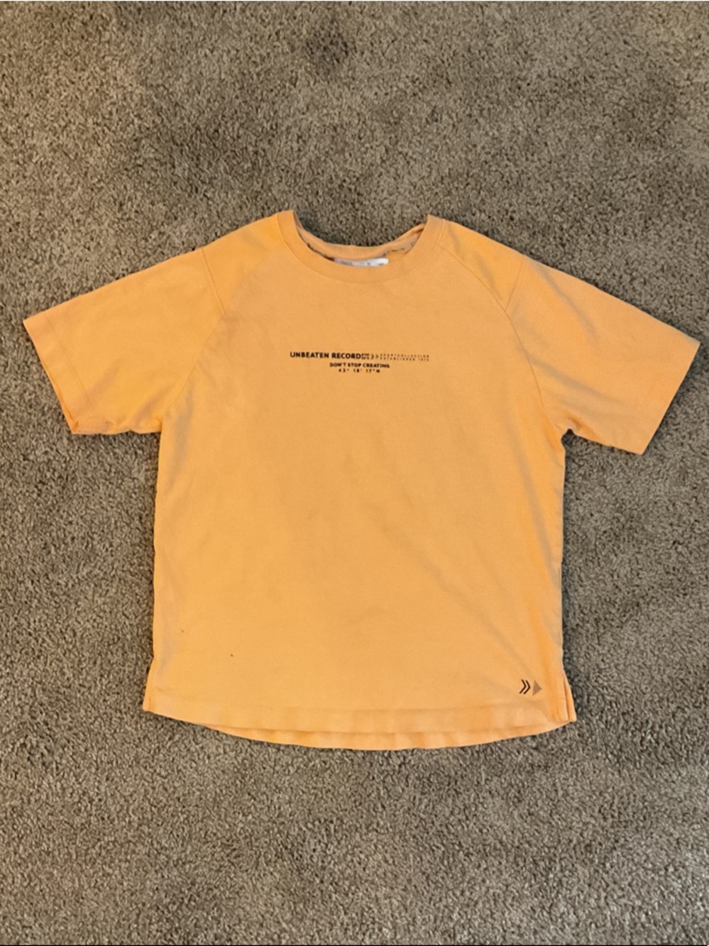 Zara Yellow Graphic Short Sleeve Tee